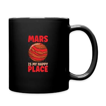 Mars Explore Astronaut Astronomy Solar System - Full Colour Mug - black - Right