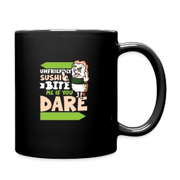 Funny Unhappy Sushi Japanese food Miso-Unhappy - Tasse einfarbig - Schwarz - Rechts