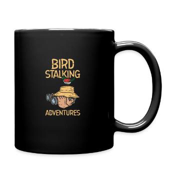 Bird Watching Birding Binoculars Avian Feathered - Tasse einfarbig - Schwarz - Rechts