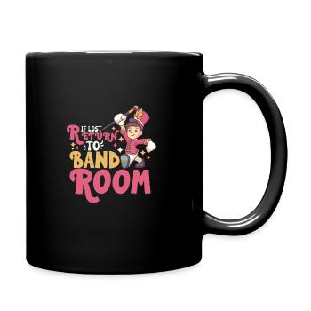 Marching Band Clarinetist School Rehearsal Music - Full Colour Mug - black - Right