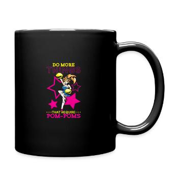 Cheerleading Cheer Zitat Fußballstadion Tanz - Tasse einfarbig - Schwarz - Rechts