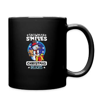 Funny Snowman Season Winter Christmas Snowman Joy - Tasse einfarbig - Schwarz - Rechts