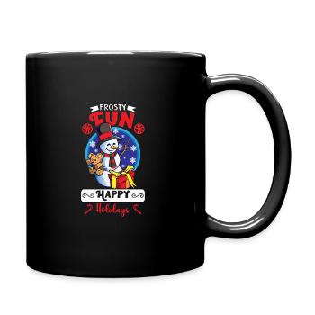 Funny Snowman Season Winter Christmas Snowman Joy - Tasse einfarbig - Schwarz - Rechts