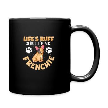 french bulldog english bulldog dog lover bulldog - Tasse einfarbig - Schwarz - Rechts