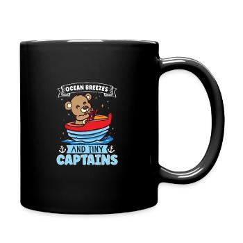 Boating Dad Boat Captain Pontoon Sailor Cruising - Full Colour Mug - black - Right