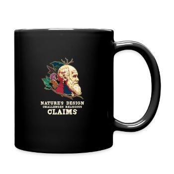 Charles Darwin Atheistischer Atheismus - Tasse einfarbig - Schwarz - Rechts