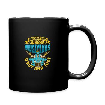 Marching Band Clarinetist School Rehearsal Music - Full Colour Mug - black - Right