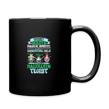 Essential oils for Halloween horror. Essential - Full Colour Mug - black - Right