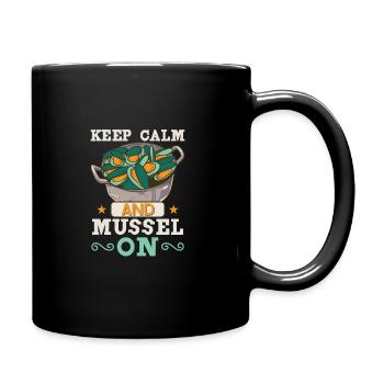 Miesmuscheln Meeresfrüchte Schalentiere - Tasse einfarbig - Schwarz - Rechts