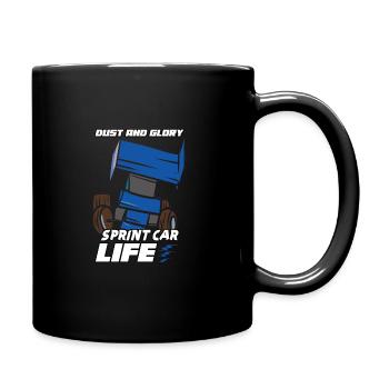 Sprint Car Mom Dirt Track Racing Race Day - Full Colour Mug - black - Right