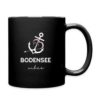 Bodensee Vibes - White Rose - Tasse einfarbig - Schwarz - Rechts