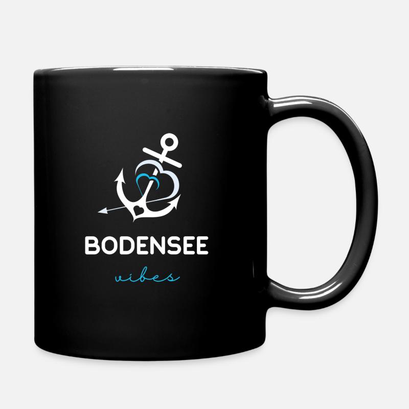 Bodensee Vibes - White Blue - Tasse einfarbig - Schwarz