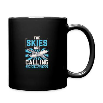 Pilot Aviation Airplane Airline Future Pilots - Full Colour Mug - black - Right
