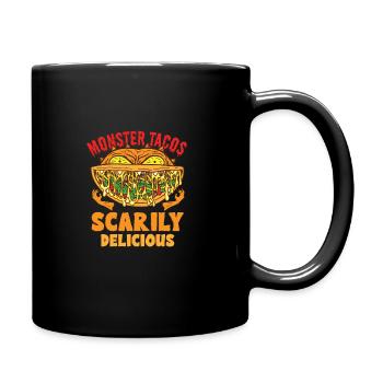 Monster Taco Horror Taco Halloween Taco Costume - Full Colour Mug - black - Right