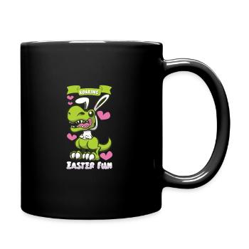 T-rex de Pâques Dinosaure T-rex drôle de Pâques - Mug uni - noir - Droite
