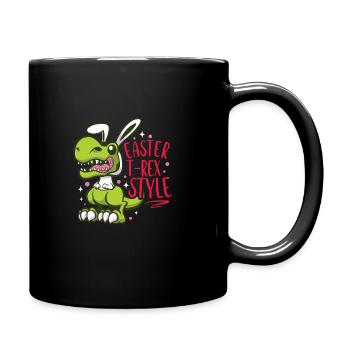 T-rex de Pâques Dinosaure T-rex drôle de Pâques - Mug uni - noir - Droite