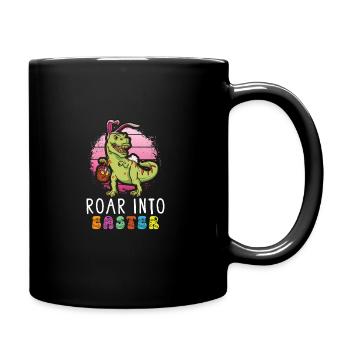 T-rex de Pâques Dinosaure T-rex drôle de Pâques - Mug uni - noir - Droite