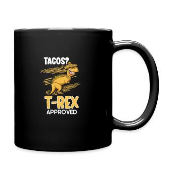 T-rex Taco Lovers Mexican Food - Full Colour Mug - black - Right