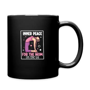 Yoga Mom Life Yoga Practice Maternity - Full Colour Mug - black - Right