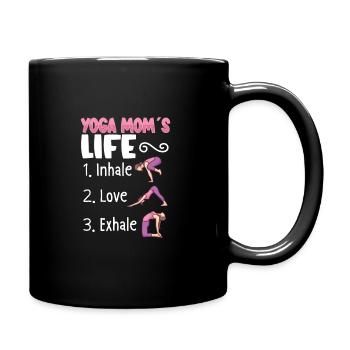 Yoga Mama Leben Yoga Praxis Mutterschaft - Tasse einfarbig - Schwarz - Rechts