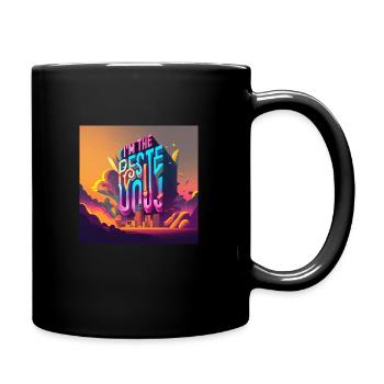 Ich bin der Beste - Tasse einfarbig - Schwarz - Rechts