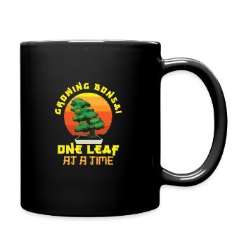 Bonsai Japan Silhouette Gardener Gardening Lover - Full Colour Mug - black - Right