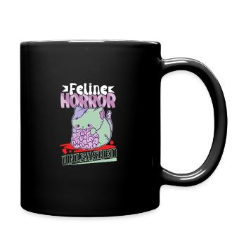 Zombie Cat Undead Kitty Horror Meow Creepy - Full Colour Mug - black - Right