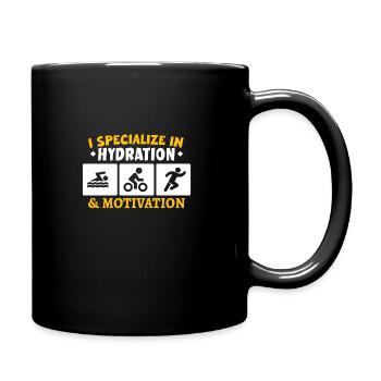 Triathlon Swim Bike Run Triathlete Sport Gift - Full Colour Mug - black - Right