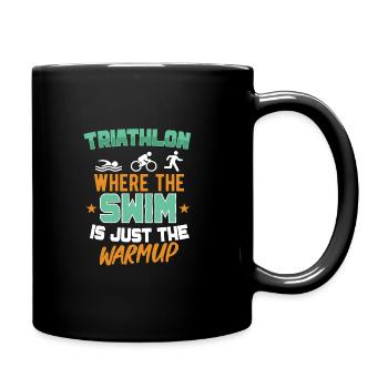 Triathlon Swim Bike Run Triathlete Sport Gift - Full Colour Mug - black - Right