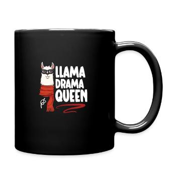Cute llama llama clothing llama accessories - Full Colour Mug - black - Right