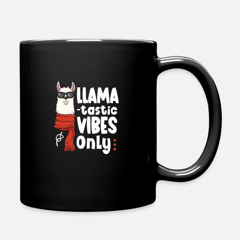 Mignon lama lama vêtements llama accessoires - Mug uni - noir