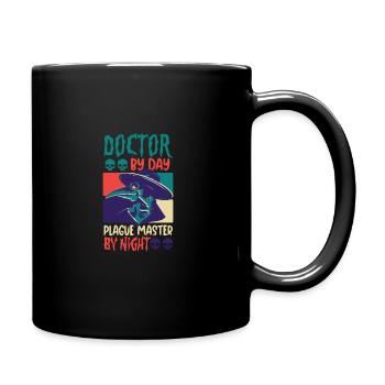 Creepy Halloween horror plague doctor - Full Colour Mug - black - Right