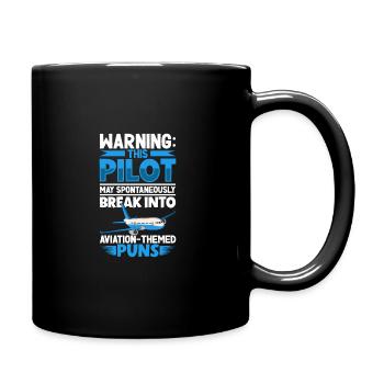 Pilot Aviation Airplane Airline Future Pilots - Tasse einfarbig - Schwarz - Rechts