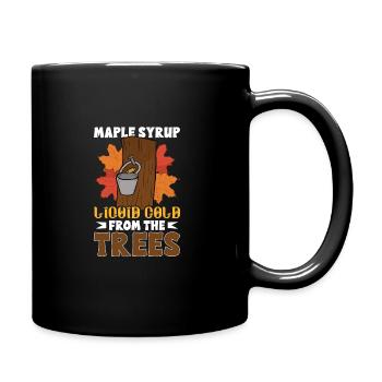 Ahornsirup Kanada Tradition Und Zapfen - Tasse einfarbig - Schwarz - Rechts