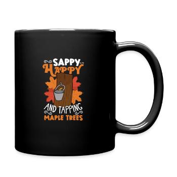Ahornsirup Kanada Tradition Und Zapfen - Tasse einfarbig - Schwarz - Rechts