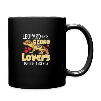 Drôle de propriétaire de gecko léopard, humour reptile, - Mug uni - noir - Droite