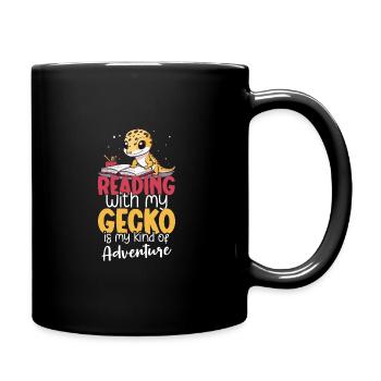 Leopard Gecko Reptile Lover Gecko Owner - Full Colour Mug - black - Right