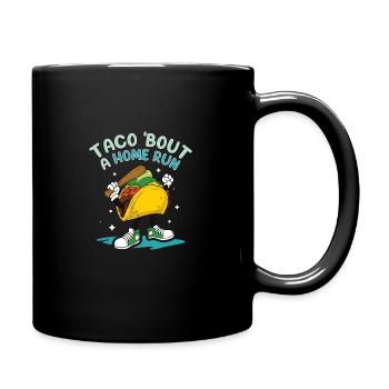 Taco Mexican Food Baseball Card Joueur de baseball - Mug uni - noir - Droite