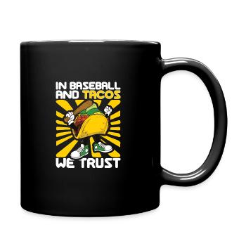 Taco Mexican Food Baseball Card Joueur de baseball - Mug uni - noir - Droite