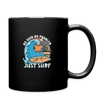 Drôle de surfeur, la plage de squelette Stoke Surf - Mug uni - noir - Droite