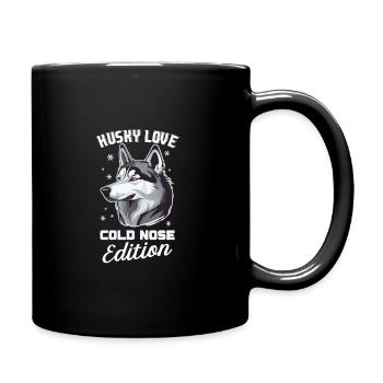 Chien de traîneau Huskie Alaska Sports d’hiver - Mug uni - noir - Droite
