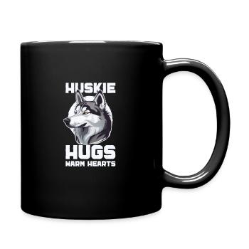 Chien de traîneau Huskie Alaska Sports d’hiver - Mug uni - noir - Droite