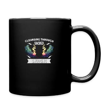 Smudge Sage Feder Spirituelle Hexerei Meditieren - Tasse einfarbig - Schwarz - Rechts
