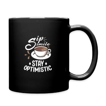 Coffee lover Caffeine and positivity Coffee-themed - Full Colour Mug - black - Right