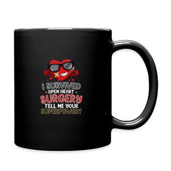 Gesunder Herzschlag Februar-herzbewusstsein - Tasse einfarbig - Schwarz - Rechts