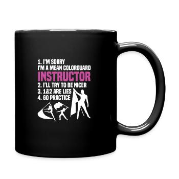 Winter Guard Instructor Colorguard Captain Gift - Full Colour Mug - black - Right