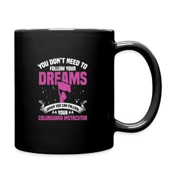 Winter Guard Instructor Colorguard Captain Gift - Full Colour Mug - black - Right