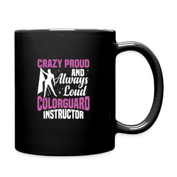 Winter Guard Instructor Colorguard Captain Gift - Full Colour Mug - black - Right
