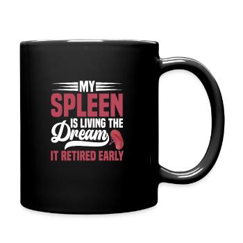 Spleen Surgery Surviving Spleen Removal - Full Colour Mug - black - Right