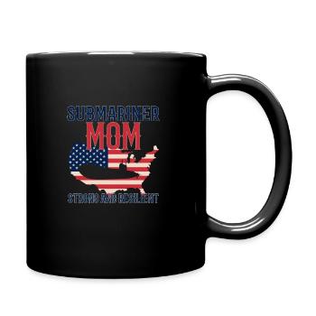 Submariner Submarines Veteran Proud Mom - Tasse einfarbig - Schwarz - Rechts